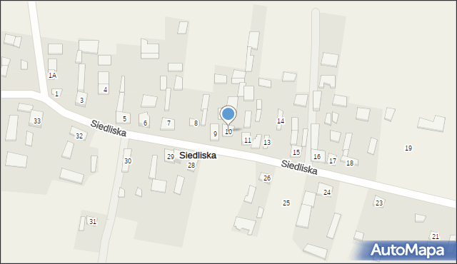 Siedliska, Siedliska, 10, mapa Siedliska