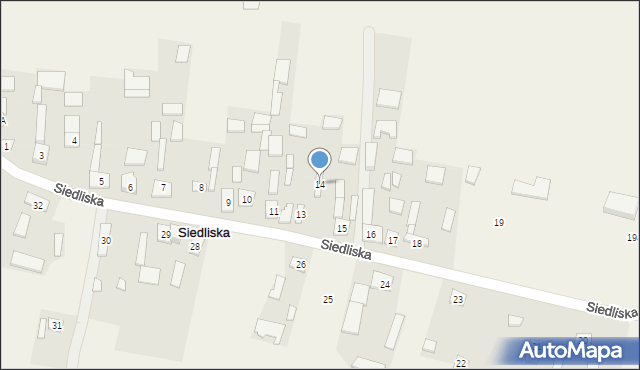 Siedliska, Siedliska, 14, mapa Siedliska