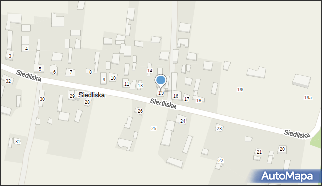 Siedliska, Siedliska, 15, mapa Siedliska