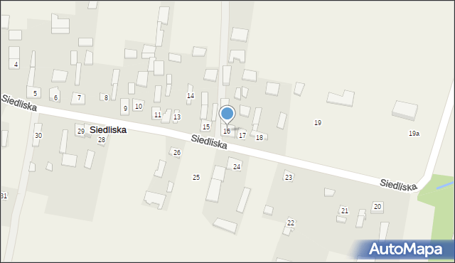 Siedliska, Siedliska, 16, mapa Siedliska