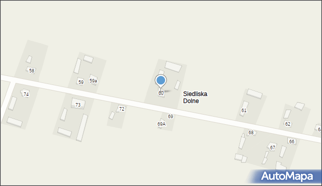 Siedliska, Siedliska, 60, mapa Siedliska