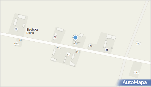 Siedliska, Siedliska, 62, mapa Siedliska