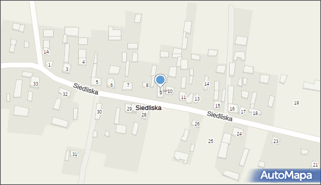 Siedliska, Siedliska, 9, mapa Siedliska