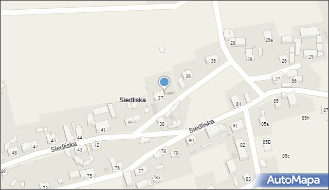 Siedliska, Siedliska, 37a, mapa Siedliska