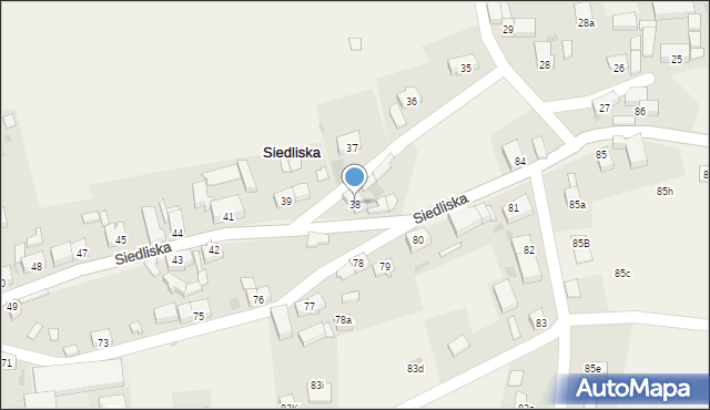 Siedliska, Siedliska, 38, mapa Siedliska