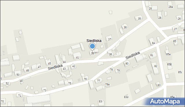 Siedliska, Siedliska, 39, mapa Siedliska