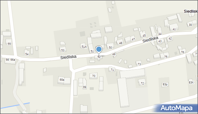 Siedliska, Siedliska, 52, mapa Siedliska