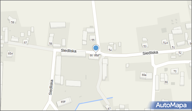 Siedliska, Siedliska, 66a, mapa Siedliska