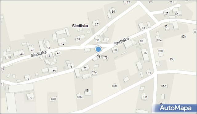 Siedliska, Siedliska, 78, mapa Siedliska