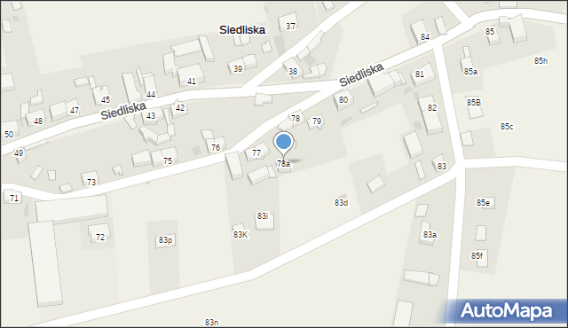 Siedliska, Siedliska, 78a, mapa Siedliska