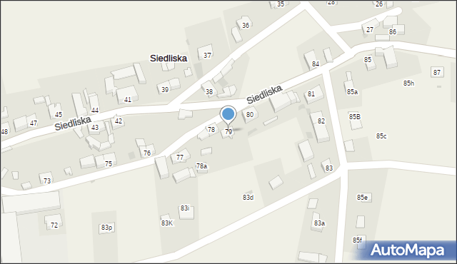 Siedliska, Siedliska, 79, mapa Siedliska