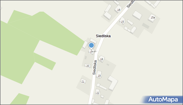 Siedliska, Siedliska, 17, mapa Siedliska