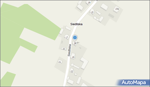 Siedliska, Siedliska, 18, mapa Siedliska