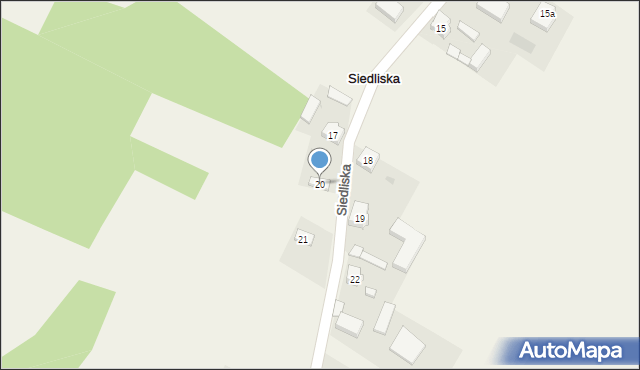 Siedliska, Siedliska, 20, mapa Siedliska