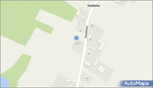 Siedliska, Siedliska, 21, mapa Siedliska