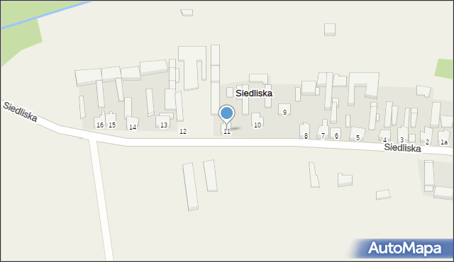 Siedliska, Siedliska, 11, mapa Siedliska