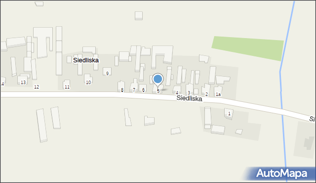 Siedliska, Siedliska, 5, mapa Siedliska