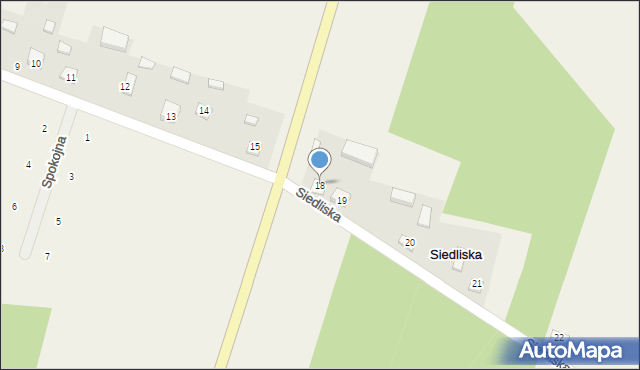 Siedliska, Siedliska, 18, mapa Siedliska