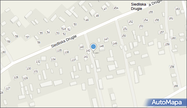 Siedliska Drugie, Siedliska Drugie, 143, mapa Siedliska Drugie