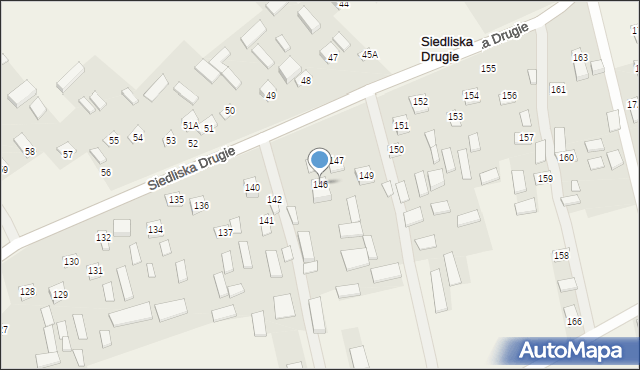 Siedliska Drugie, Siedliska Drugie, 146, mapa Siedliska Drugie