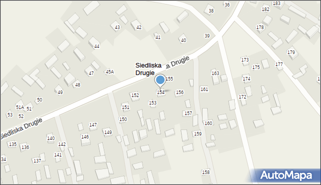 Siedliska Drugie, Siedliska Drugie, 154, mapa Siedliska Drugie