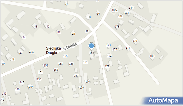 Siedliska Drugie, Siedliska Drugie, 163, mapa Siedliska Drugie