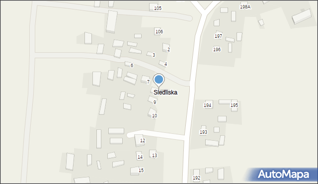 Siedliska Drugie, Siedliska Drugie, 8, mapa Siedliska Drugie