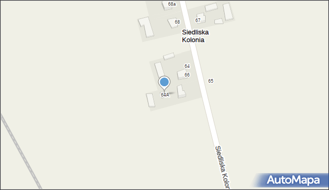 Siedliska Kolonia, Siedliska Kolonia, 64A, mapa Siedliska Kolonia