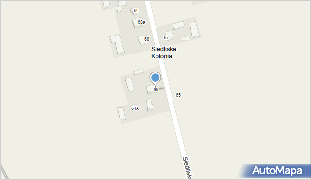 Siedliska Kolonia, Siedliska Kolonia, 66, mapa Siedliska Kolonia