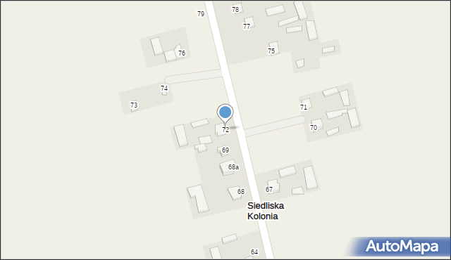 Siedliska Kolonia, Siedliska Kolonia, 72, mapa Siedliska Kolonia