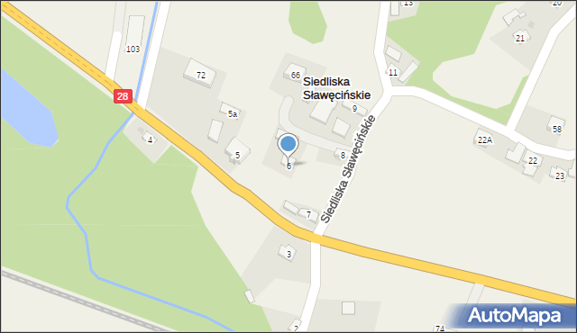 Siedliska Sławęcińskie, Siedliska Sławęcińskie, 6, mapa Siedliska Sławęcińskie