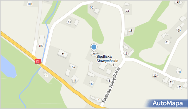 Siedliska Sławęcińskie, Siedliska Sławęcińskie, 66, mapa Siedliska Sławęcińskie