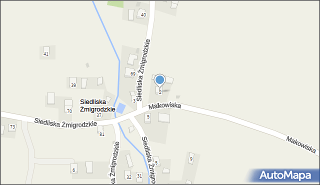 Siedliska Żmigrodzkie, Siedliska Żmigrodzkie, 2, mapa Siedliska Żmigrodzkie