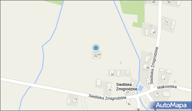 Siedliska Żmigrodzkie, Siedliska Żmigrodzkie, 41, mapa Siedliska Żmigrodzkie