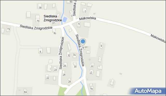 Siedliska Żmigrodzkie, Siedliska Żmigrodzkie, 8, mapa Siedliska Żmigrodzkie