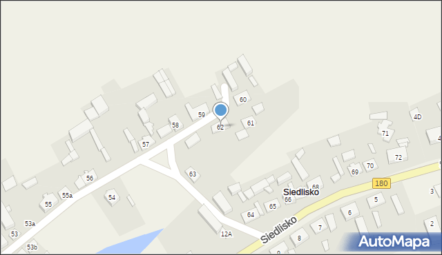 Siedlisko, Siedlisko, 62, mapa Siedlisko