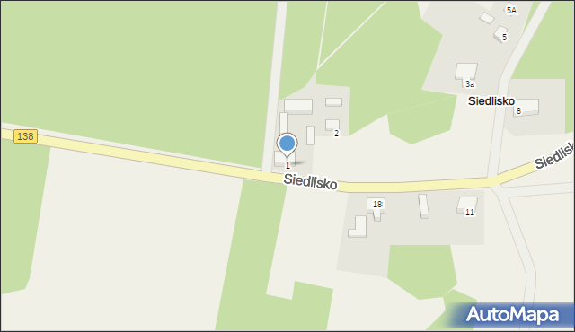 Siedlisko, Siedlisko, 1, mapa Siedlisko