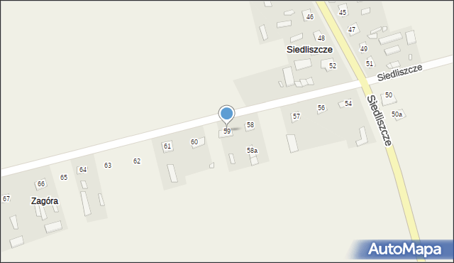 Siedliszcze, Siedliszcze, 59, mapa Siedliszcze