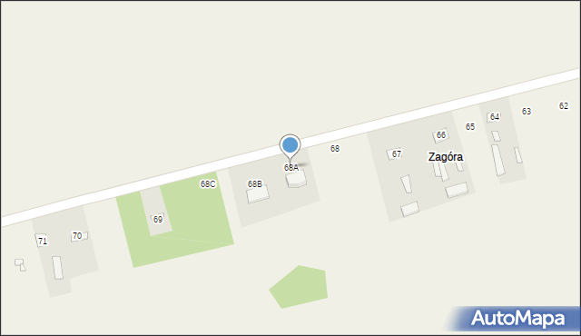 Siedliszcze, Siedliszcze, 68A, mapa Siedliszcze