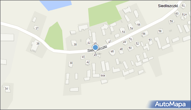 Siedliszczki, Siedliszczki, 43, mapa Siedliszczki