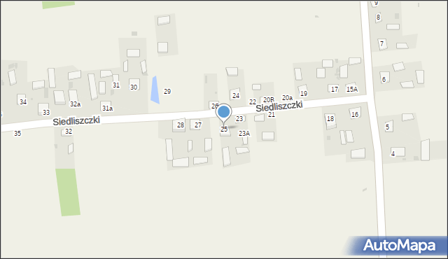 Siedliszczki, Siedliszczki, 25, mapa Siedliszczki