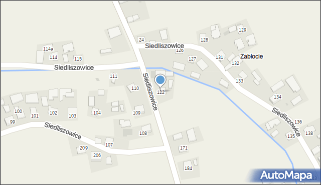 Siedliszowice, Siedliszowice, 122, mapa Siedliszowice