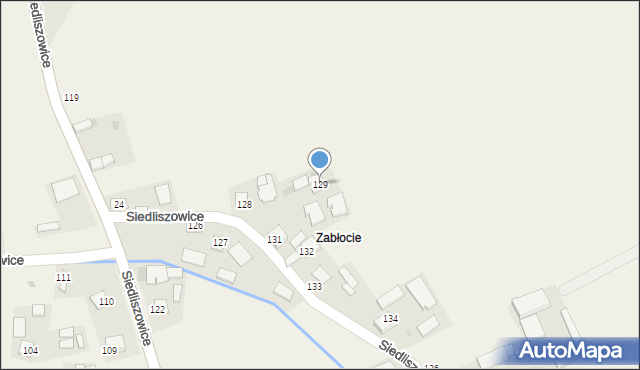 Siedliszowice, Siedliszowice, 129, mapa Siedliszowice