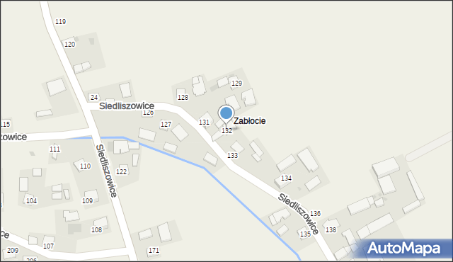 Siedliszowice, Siedliszowice, 132, mapa Siedliszowice