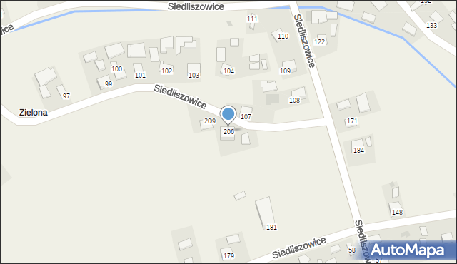 Siedliszowice, Siedliszowice, 206, mapa Siedliszowice