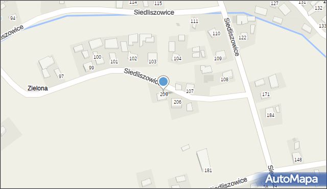 Siedliszowice, Siedliszowice, 209, mapa Siedliszowice