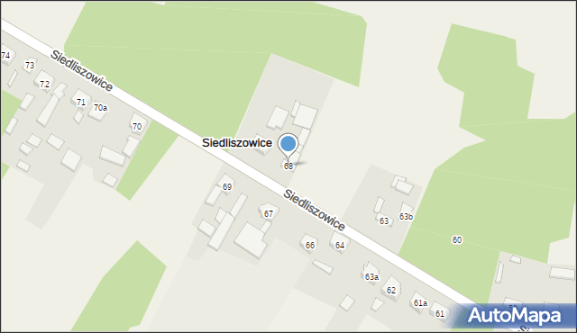 Siedliszowice, Siedliszowice, 68, mapa Siedliszowice