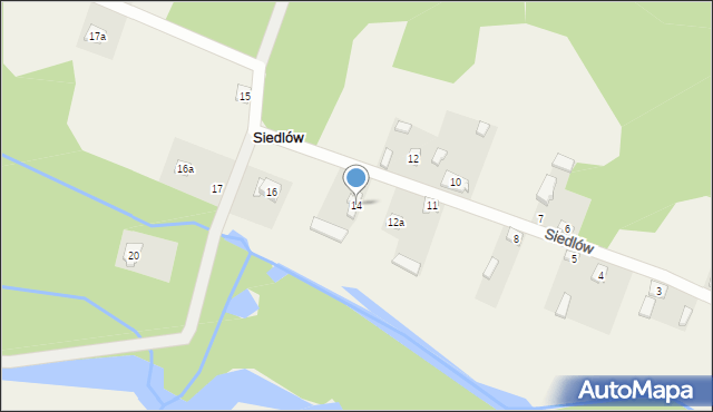 Siedlów, Siedlów, 14, mapa Siedlów