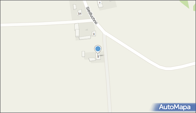 Siedluchno, Siedluchno, 8, mapa Siedluchno
