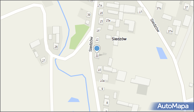 Siedzów, Siedzów, 11, mapa Siedzów